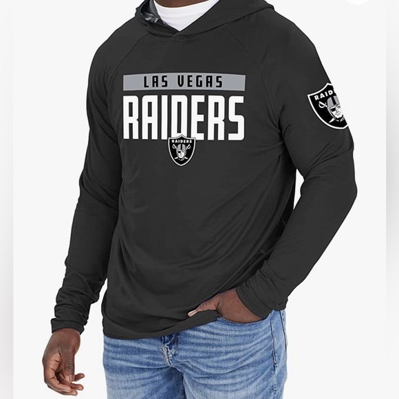 NFL Other - Zubaz NFL Mens Solid Elevated Lightweight Hoodie LAS VEGAS RAIDERS Mens Medium
